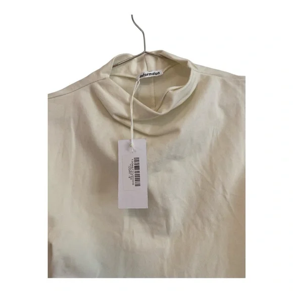 Reformation Lindy Cropped Knit Top – White – NWT – Small - Picture 4 of 6